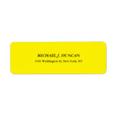 Étiquette Feuille de mûre italique classique jaune créative (Devant)