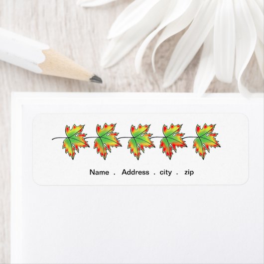 Étiquette Feuille d'érable (En situation)