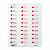 Étiquette Feuille d'érable du Canada Fière et libre Patrioti (Feuille entière)