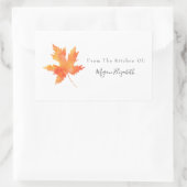 étiquette "Feuille d'érable jaune orange" (Sac)