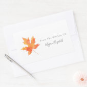 étiquette "Feuille d'érable jaune orange" (Enveloppe)