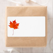 Étiquette Feuille d'érable rouge (En situation)