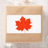 Étiquette Feuille d'érable rouge (En situation)