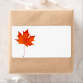 Étiquette Feuille d'érable rouge (En situation)