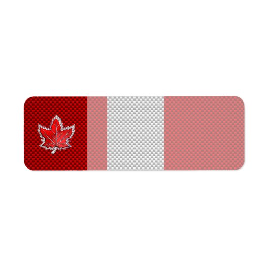 Étiquette Feuille d'érable rouge canadienne sur papier à fib (Devant)