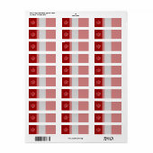 Étiquette Feuille d'érable rouge canadienne sur papier à fib (Feuille entière)