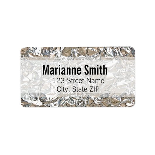 Étiquette Feuille d'étain (Devant)