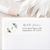 Étiquette feuille & Eucalyptus Gold Return Adresse (En situation)