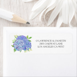 Étiquette Feuille Floral Hydrangea Mariage