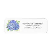 Étiquette Feuille Floral Hydrangea Mariage (Devant)