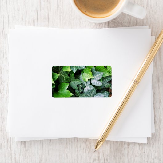 Étiquette Feuille ivoire (En situation)