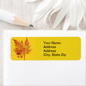 Étiquette Feuille nature Imprimer, grande feuille d'érable e (En situation)