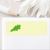 Étiquette Feuille verte, feuilles de chêne Design. (En situation)