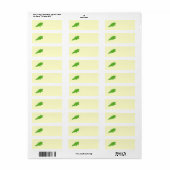 Étiquette Feuille verte, feuilles de chêne Design. (Feuille entière)