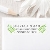 Étiquette Feuilles aquarelle (En situation)