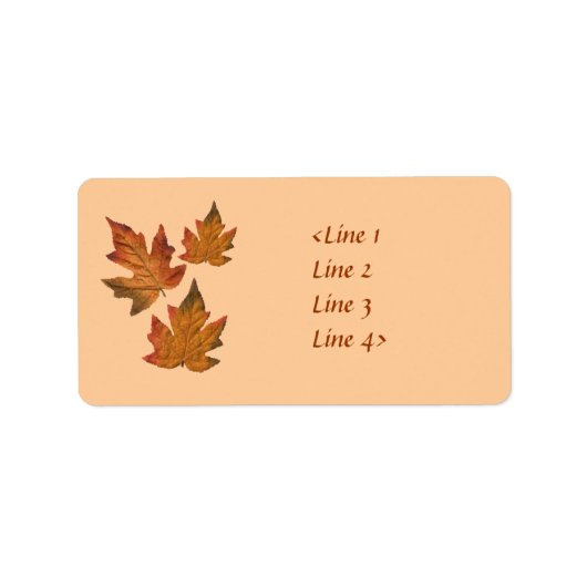 Étiquette Feuilles automnales (Devant)