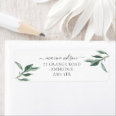 Étiquette Feuilles botaniques modernes Adresse de retour (En situation)