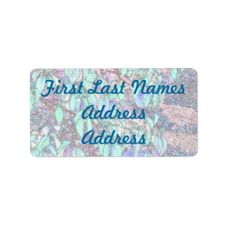 Étiquette Feuilles d'arbre de crayon coloré