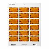 Étiquette Feuilles d'automne 1 (Feuille entière)