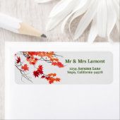 Étiquette Feuilles d'automne artistiques Retourner l'étiquet (En situation)