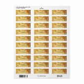 Étiquette Feuilles d'automne Bois rustique automne doré (Feuille entière)