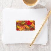 Étiquette Feuilles d'automne colorées (En situation)