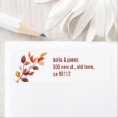 Étiquette Feuilles d'automne de Bourgogne Retourner les étiq (En situation)