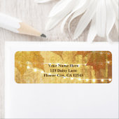 Étiquette Feuilles d'automne Golden Automne Rustique Bois (En situation)