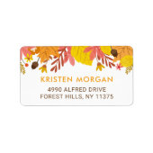 Étiquette Feuilles d'automne gracieuses (Devant)