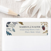 Étiquette Feuilles d'automne rustique mariage de automne (En situation)