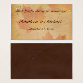 Étiquette Feuilles d'automne sur papier vieilli Ma (Devant & derrière)