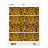 Étiquette Feuilles d'automne tombées (Feuille entière)