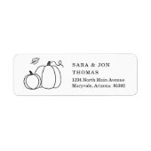 Étiquette Feuilles de citrouille d'automne dessinées à la ma (Devant)