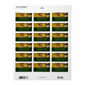 Étiquette Feuilles de érable tombées Jaune Automne Nature (Feuille entière)