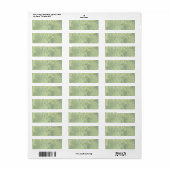 Étiquette Feuilles de fougère, vert clair. (Feuille entière)