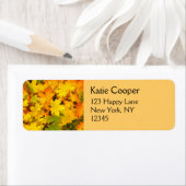 Étiquette Feuilles de l'érable d'automne aux couleurs d'auto (En situation)