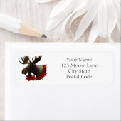 Étiquette Feuilles de l'érable rouge orignal (En situation)