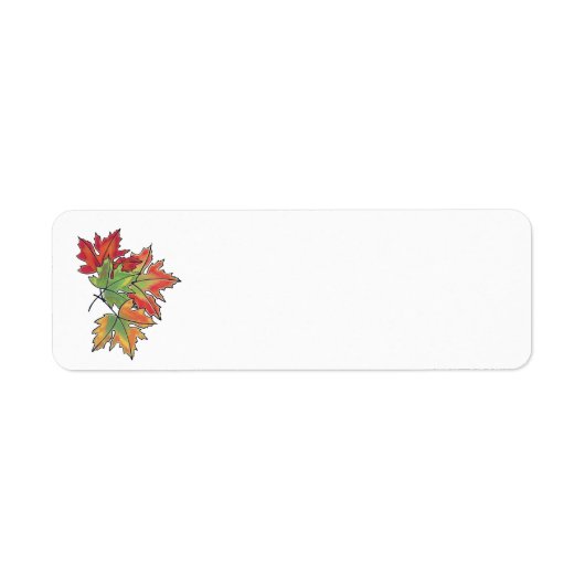 Étiquette Feuilles d'érable multicolores (Devant)