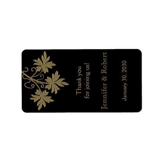 Étiquette Feuilles d'or sur Black Lip Balm (Devant)