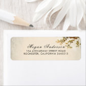 Étiquette Feuilles et branches de l'arbre d'automne Mariage  (En situation)