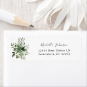 Étiquette Feuilles & Eucalyptus Rustic Adresse de retour (En situation)