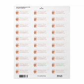 Étiquette Feuilles tropicaux Boho Terracotta Orange Blush Ro (Feuille entière)