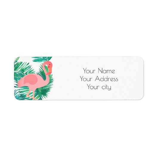 Étiquette feuilles tropicaux flamands (Devant)