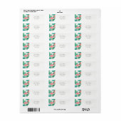 Étiquette feuilles tropicaux flamands (Feuille entière)