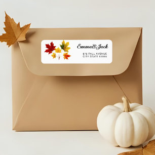 Étiquette Feuilles vintages d'érable - personnalisation