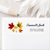 Étiquette Feuilles vintages d'érable - personnalisation (En situation)