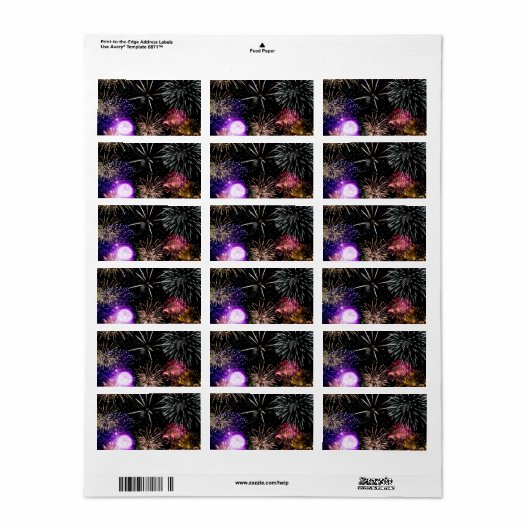 Étiquette Feux (Feuille entière)