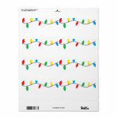 étiquette "Feux de Noël" (Feuille entière)