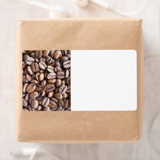 Étiquette Fèves de café (En situation)