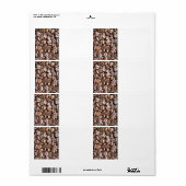 Étiquette Fèves de café (Feuille entière)